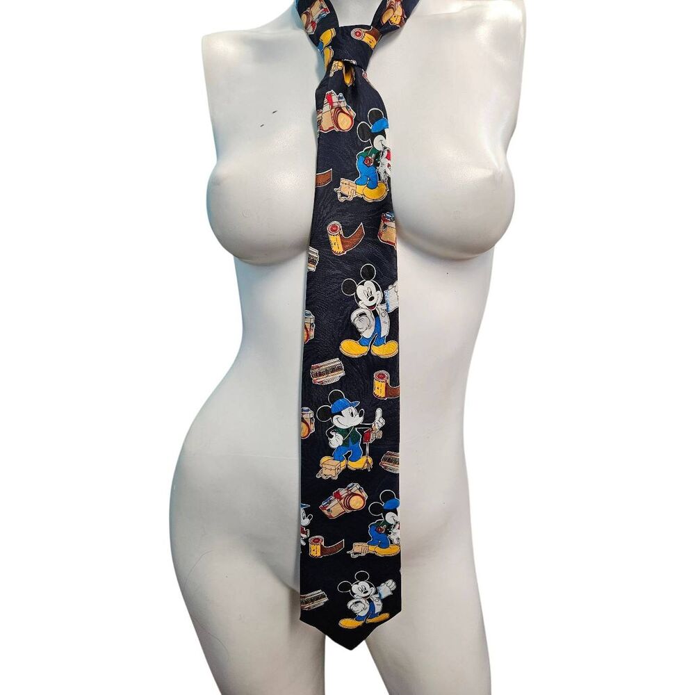 Disney Mickey Mouse Tie Mens Photography Theme Vintage 90's